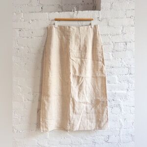 & Other Stories 100% Linen Structured Midi Skirt, Size 12 NWOT